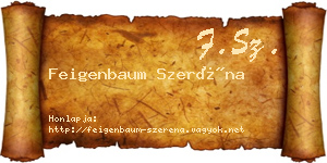 Feigenbaum Szeréna névjegykártya